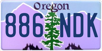 OR license plate 886NDK