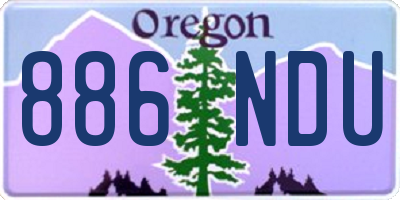 OR license plate 886NDU