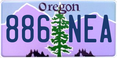 OR license plate 886NEA