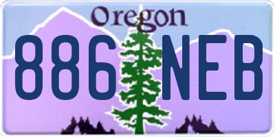 OR license plate 886NEB