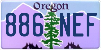 OR license plate 886NEF