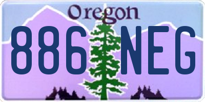 OR license plate 886NEG