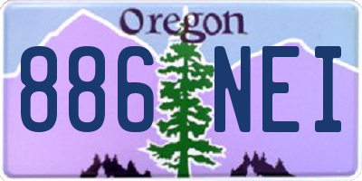 OR license plate 886NEI