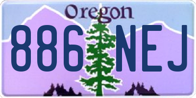 OR license plate 886NEJ
