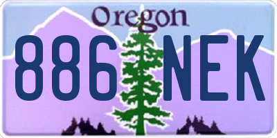 OR license plate 886NEK