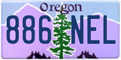 OR license plate 886NEL