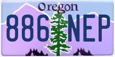 OR license plate 886NEP