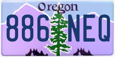 OR license plate 886NEQ