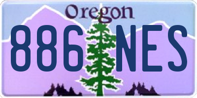 OR license plate 886NES