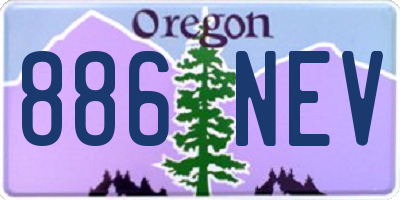 OR license plate 886NEV