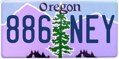 OR license plate 886NEY