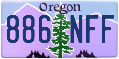 OR license plate 886NFF