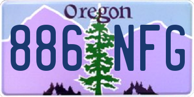 OR license plate 886NFG