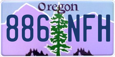OR license plate 886NFH