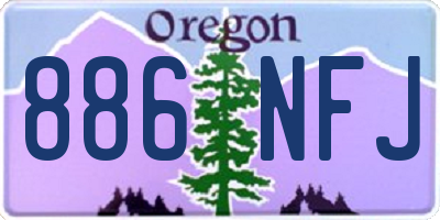 OR license plate 886NFJ