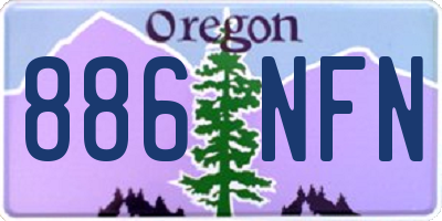 OR license plate 886NFN