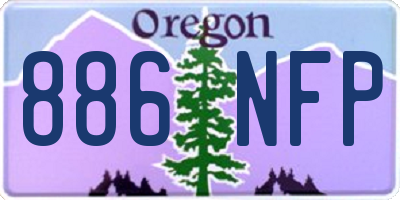 OR license plate 886NFP
