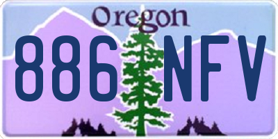 OR license plate 886NFV