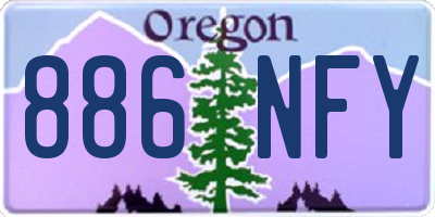 OR license plate 886NFY