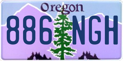 OR license plate 886NGH