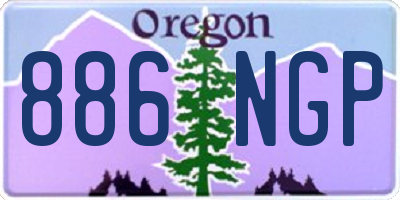 OR license plate 886NGP