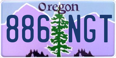OR license plate 886NGT