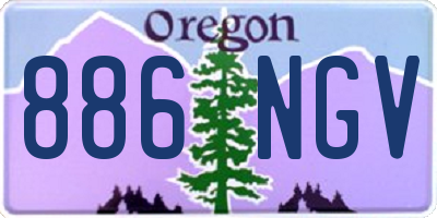 OR license plate 886NGV