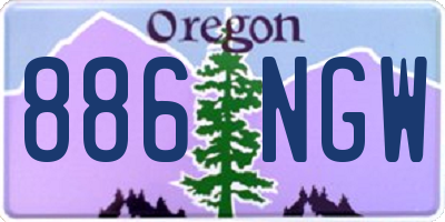 OR license plate 886NGW