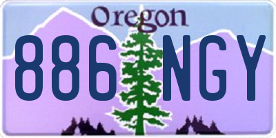 OR license plate 886NGY