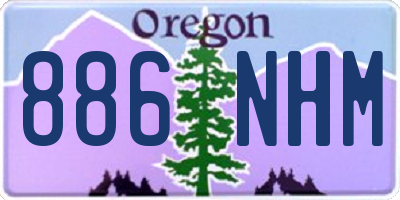 OR license plate 886NHM