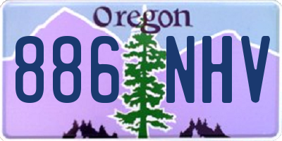 OR license plate 886NHV