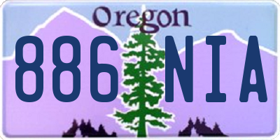 OR license plate 886NIA