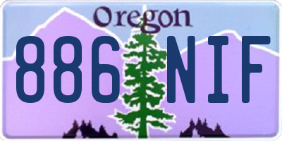 OR license plate 886NIF