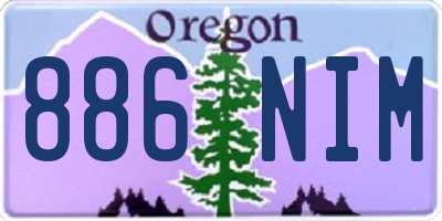 OR license plate 886NIM