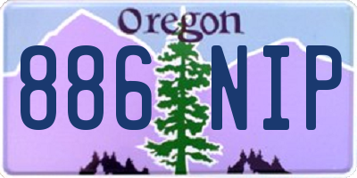 OR license plate 886NIP