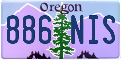 OR license plate 886NIS