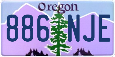 OR license plate 886NJE