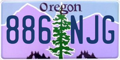 OR license plate 886NJG