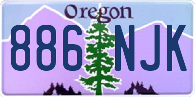 OR license plate 886NJK