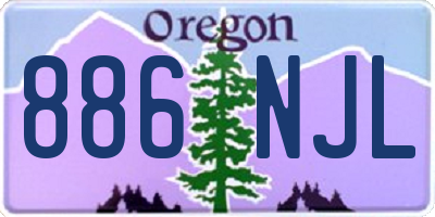 OR license plate 886NJL