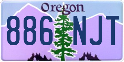 OR license plate 886NJT
