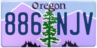 OR license plate 886NJV