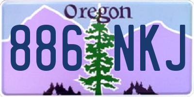 OR license plate 886NKJ