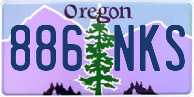 OR license plate 886NKS