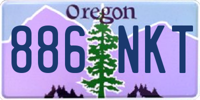 OR license plate 886NKT