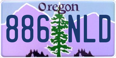 OR license plate 886NLD