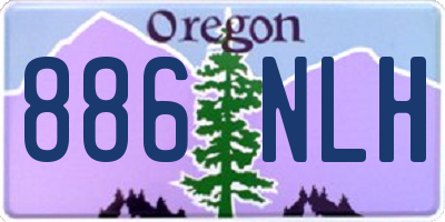 OR license plate 886NLH