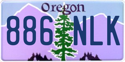 OR license plate 886NLK
