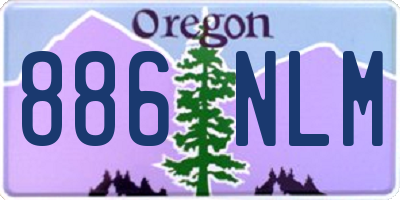 OR license plate 886NLM