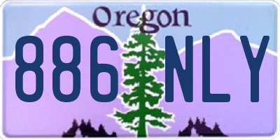 OR license plate 886NLY